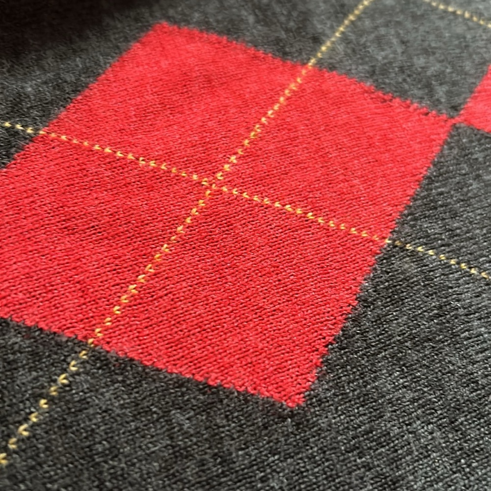 The Limited contemporary wool blend argyle sweater kimono sleeve lighter weight - Picture 4 of 6